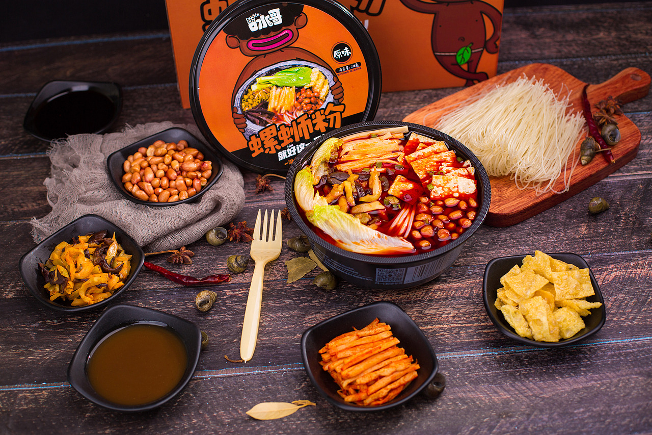 口水哥ㄨ就好这一口!一闻惊人一吃入魂螺蛳粉包装设计