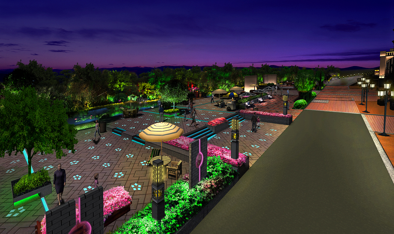 夜景灯光设计（图ZMTI5MTk3OTMy） - 景观设计 - 站酷设计师霍尼玛原创素材 - 站酷ZCOOL