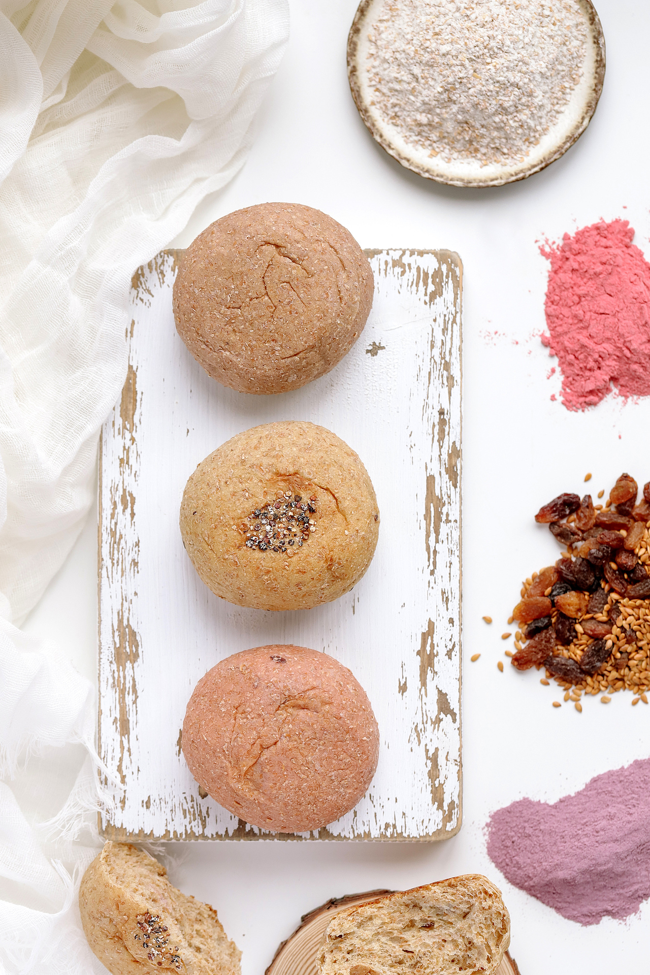 食品拍摄-早安全谷餐包