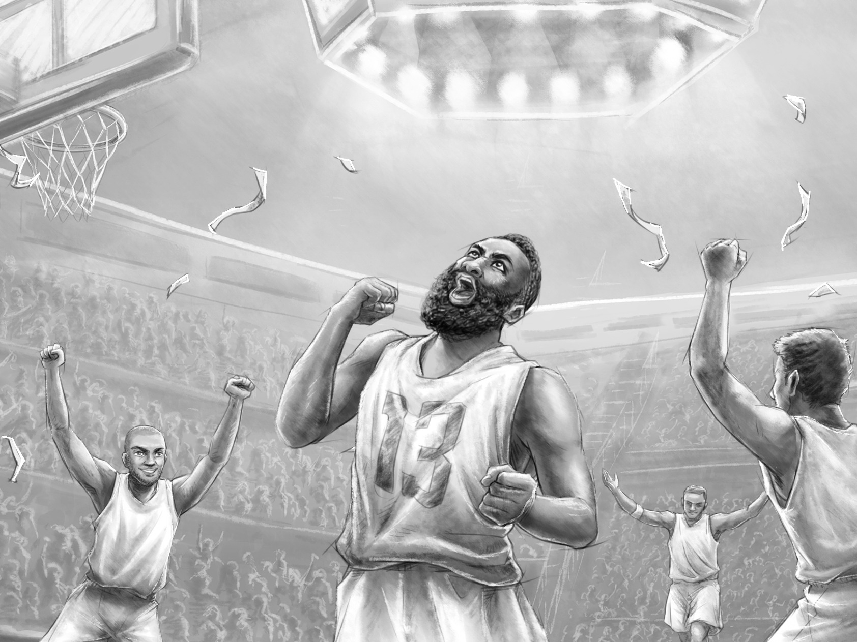 篮球运动员哈登|插画|创作习作|Jane2C - 原创作品 - 站酷 (ZCOOL)