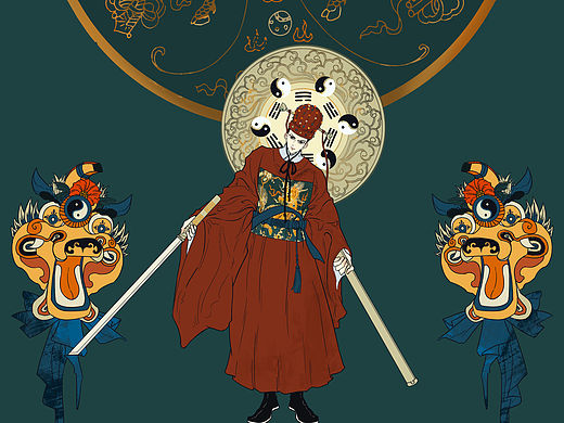 明朝官服插画设计