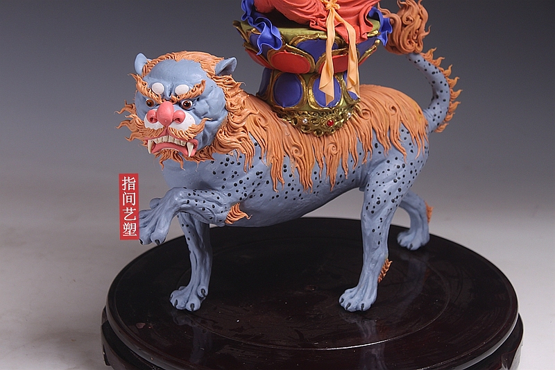 贺加贵面塑软陶（文殊菩萨）