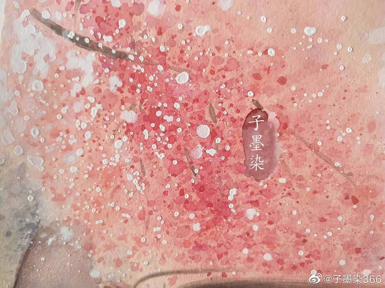 古风手绘水彩-幻境桃花（图ZMjQzODM2Nzcy） - 商业插画 - 站酷设计师子墨染366原创素材 - 站酷ZCOOL