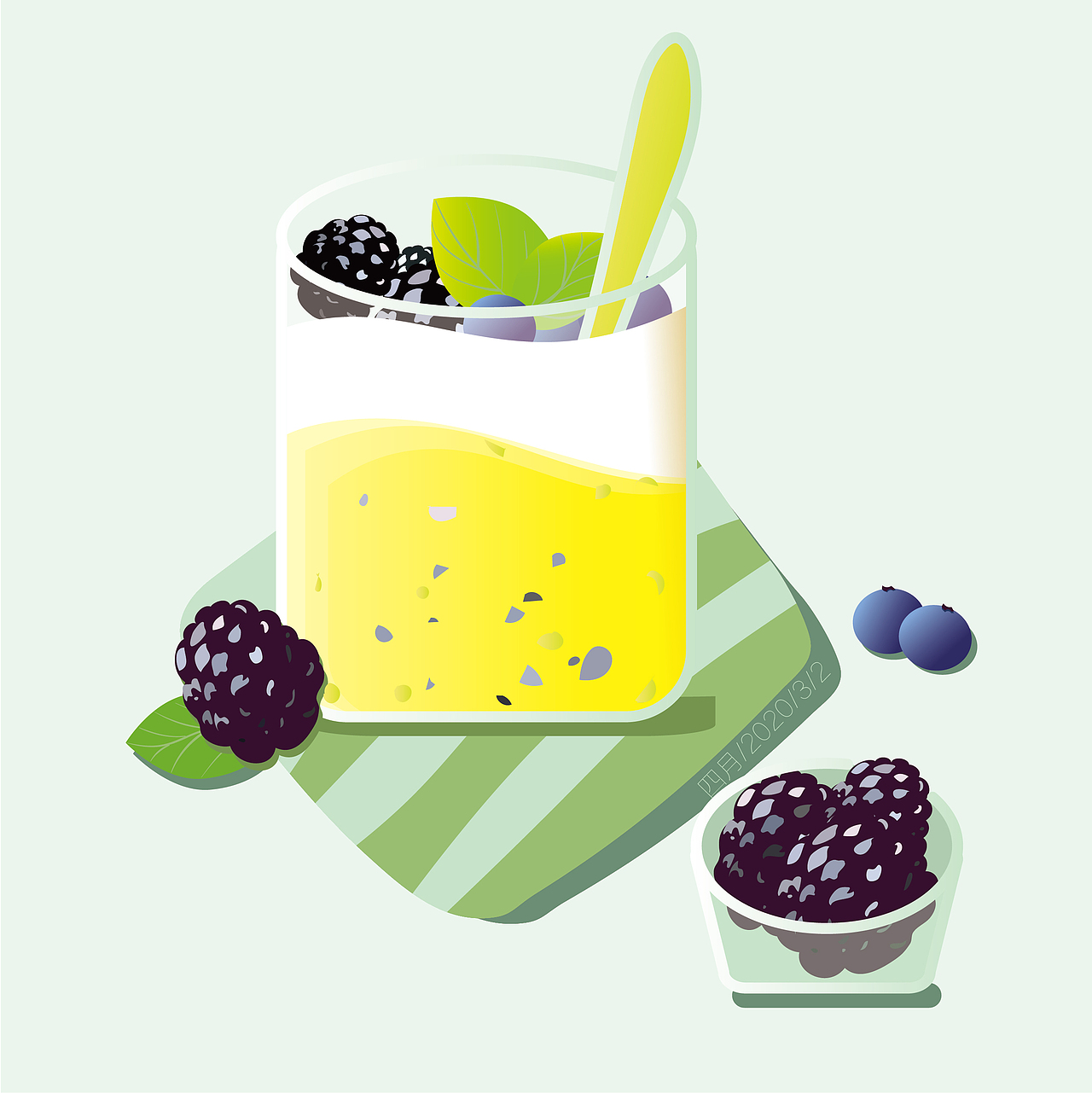 饮品小插画（图ZMTk4MTEwMTc2） - 商业插画 - 站酷设计师左艺原创素材 - 站酷ZCOOL
