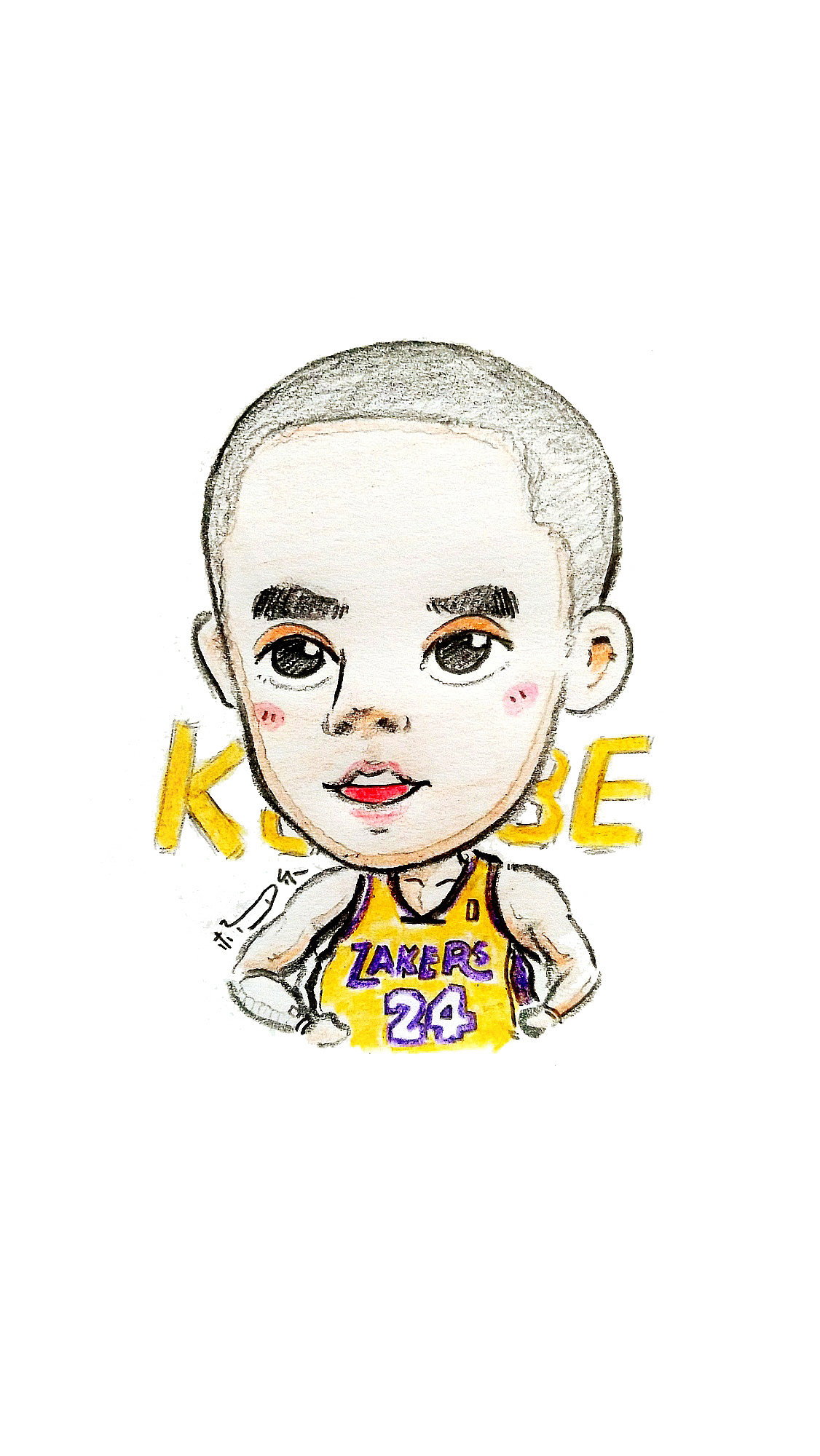 nba漫画肖像系列湖人科比