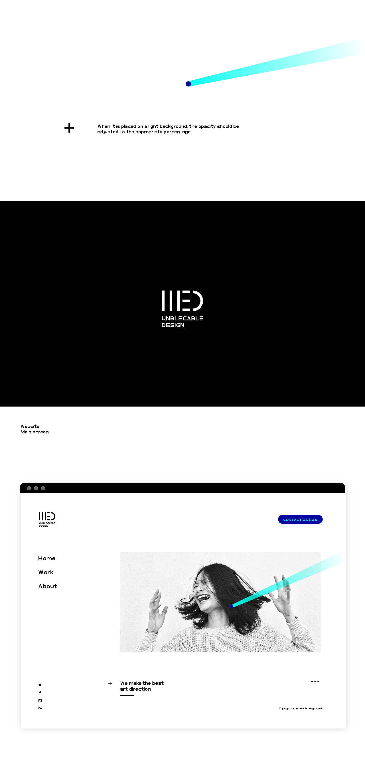 Unblevabel design studio brand visual