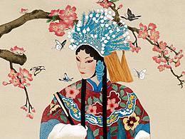 一枝梨花壓海棠
