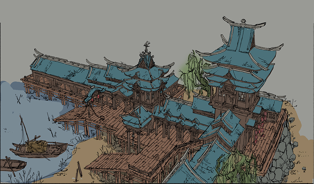 码头|插画|概念设定|深情款款那个蒋 - 原创作品 - 站酷 (zcool)