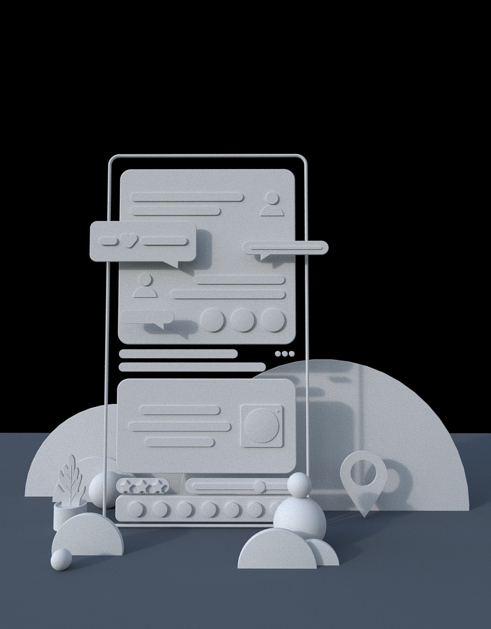 C4D练习（图ZMjQwNTYxNDAw） - 其他三维 - 站酷设计师头顶开花的长颈鹿原创素材 - 站酷ZCOOL