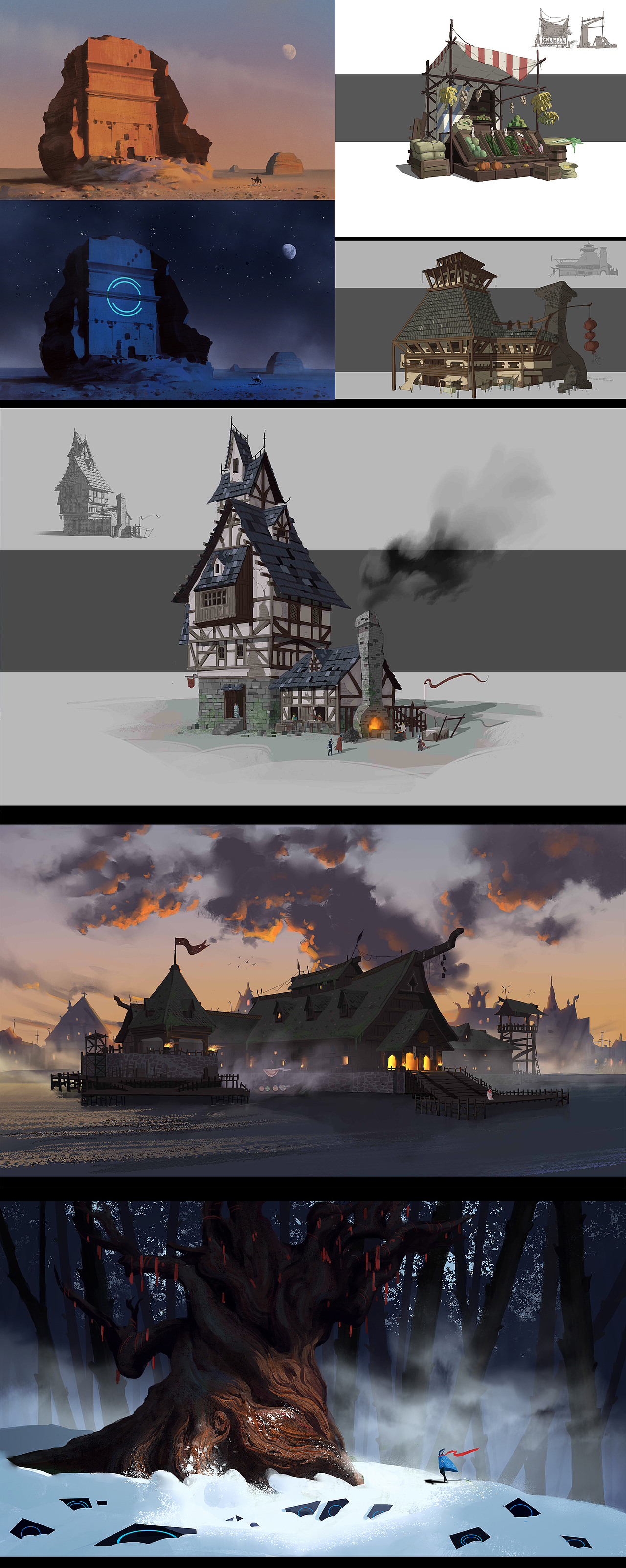 之前的一些插画和场景单体（图ZNTMzNTM5NTI=） - 游戏原画 - 站酷设计师到北极看你那熊样原创素材 - 站酷ZCOOL