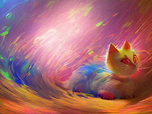 #站酷梦笔#猫，可爱，q版，电影打光,插画,动漫风