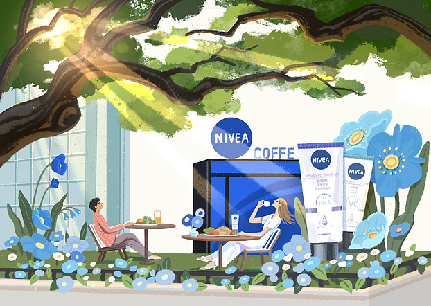 为妮维雅绘制新品双管身体乳（图ZMzY0NzA3MTA0） - 商业插画 - 站酷设计师海鲸SEAWAHLE原创素材 - 站酷ZCOOL