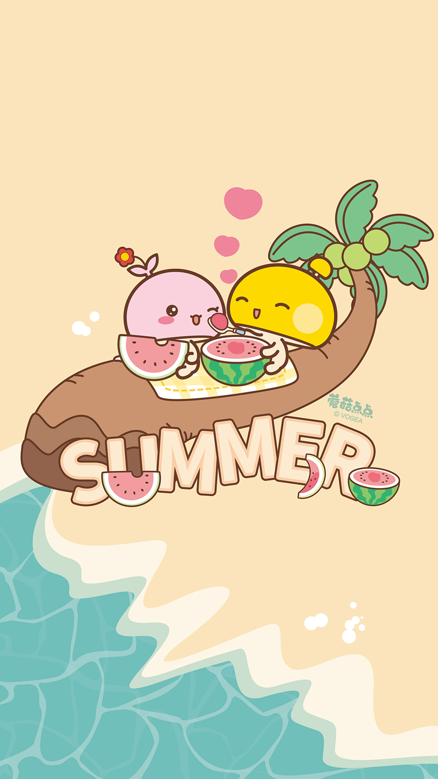 蘑菇点点清凉夏日系列壁纸