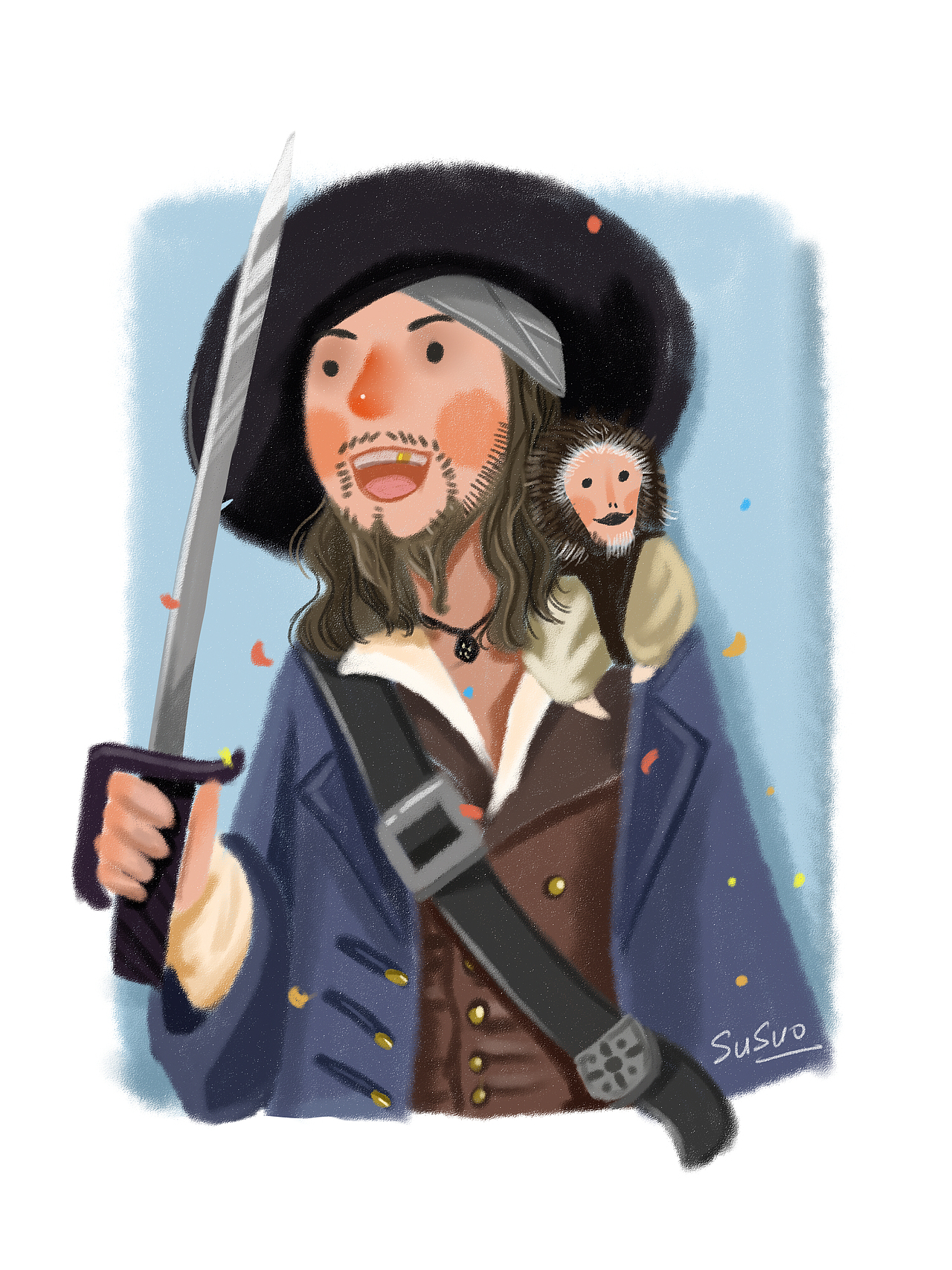 加勒比海盗～同人|插画|儿童插画|溯索_原创作品-站酷zcool