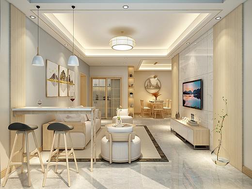 102㎡原木现代风三居室