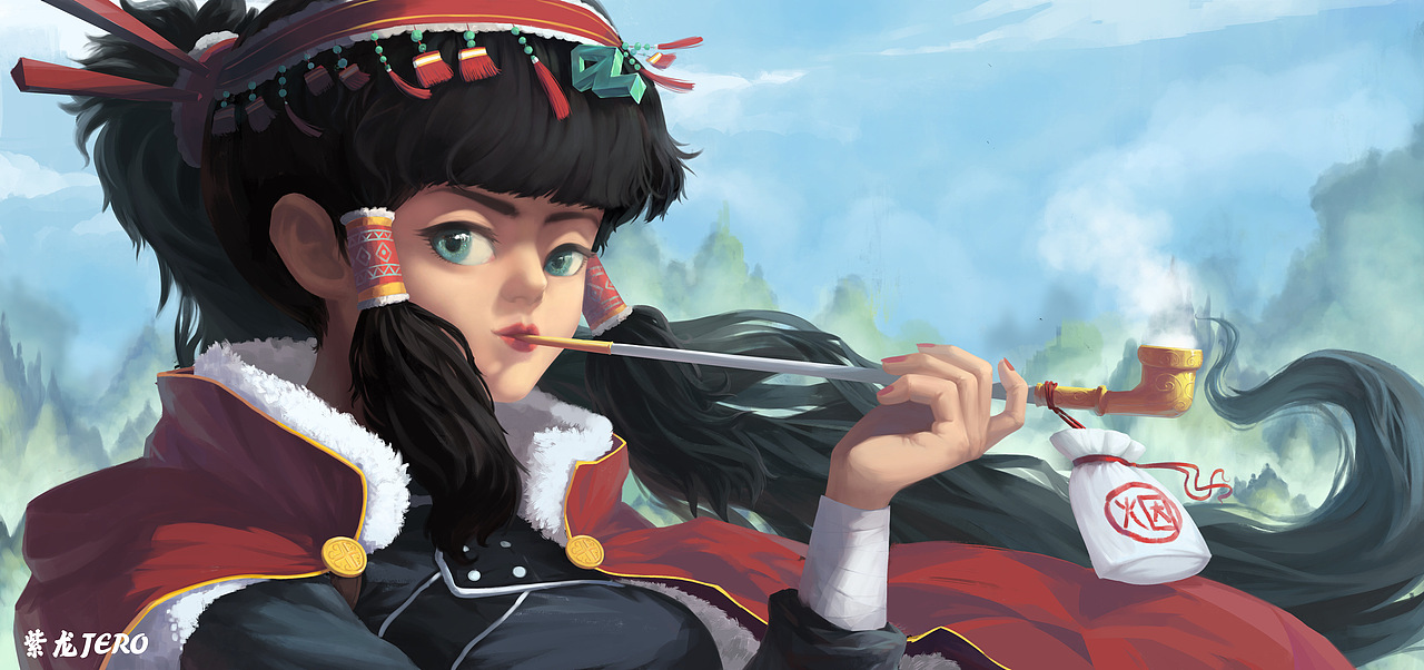 孤烟（图ZMjIwMTE2Mzcy） - 商业插画 - 站酷设计师紫龙JERO原创素材 - 站酷ZCOOL