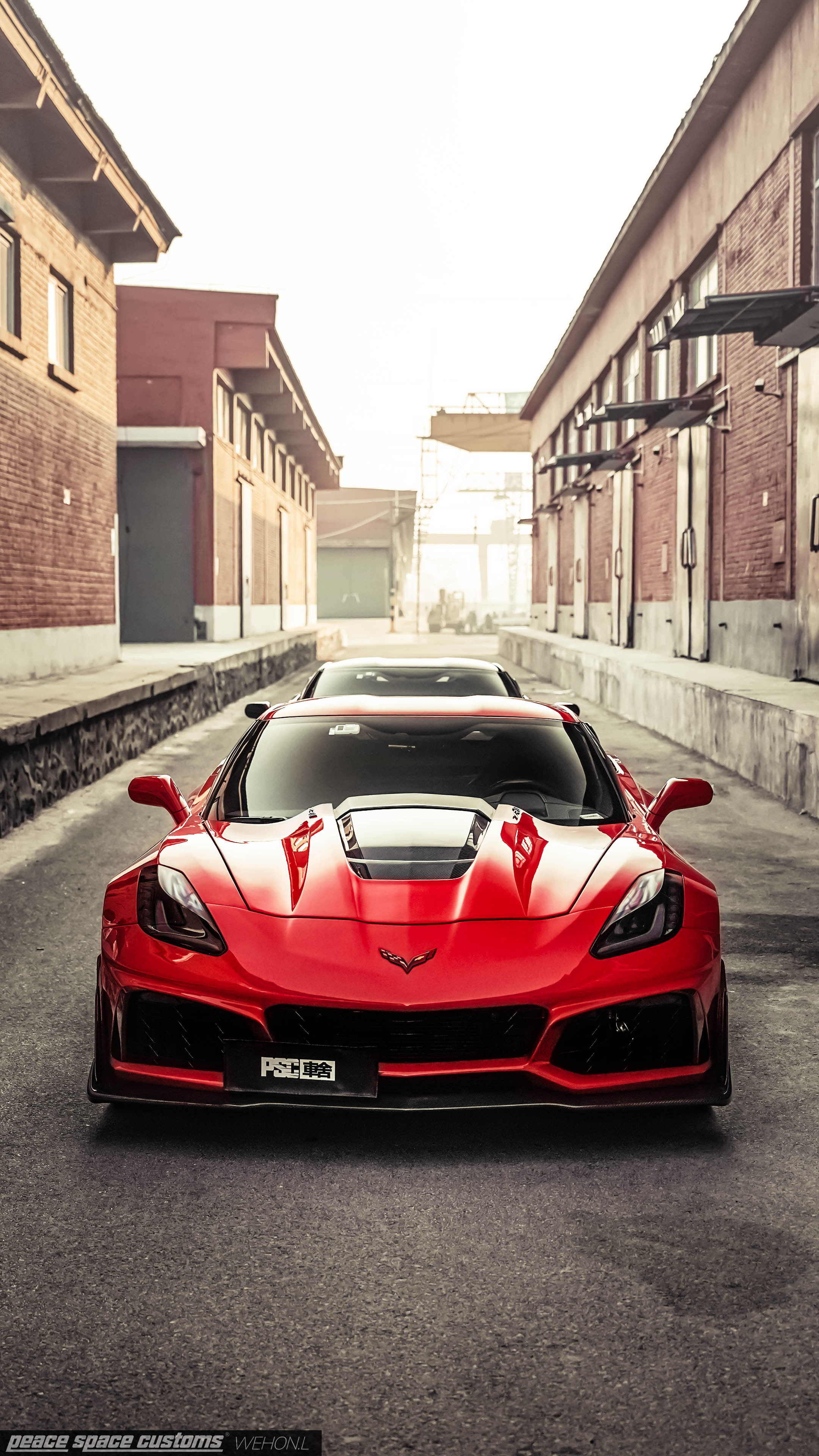 汽车摄影:雪佛兰 科尔维特c7 双车