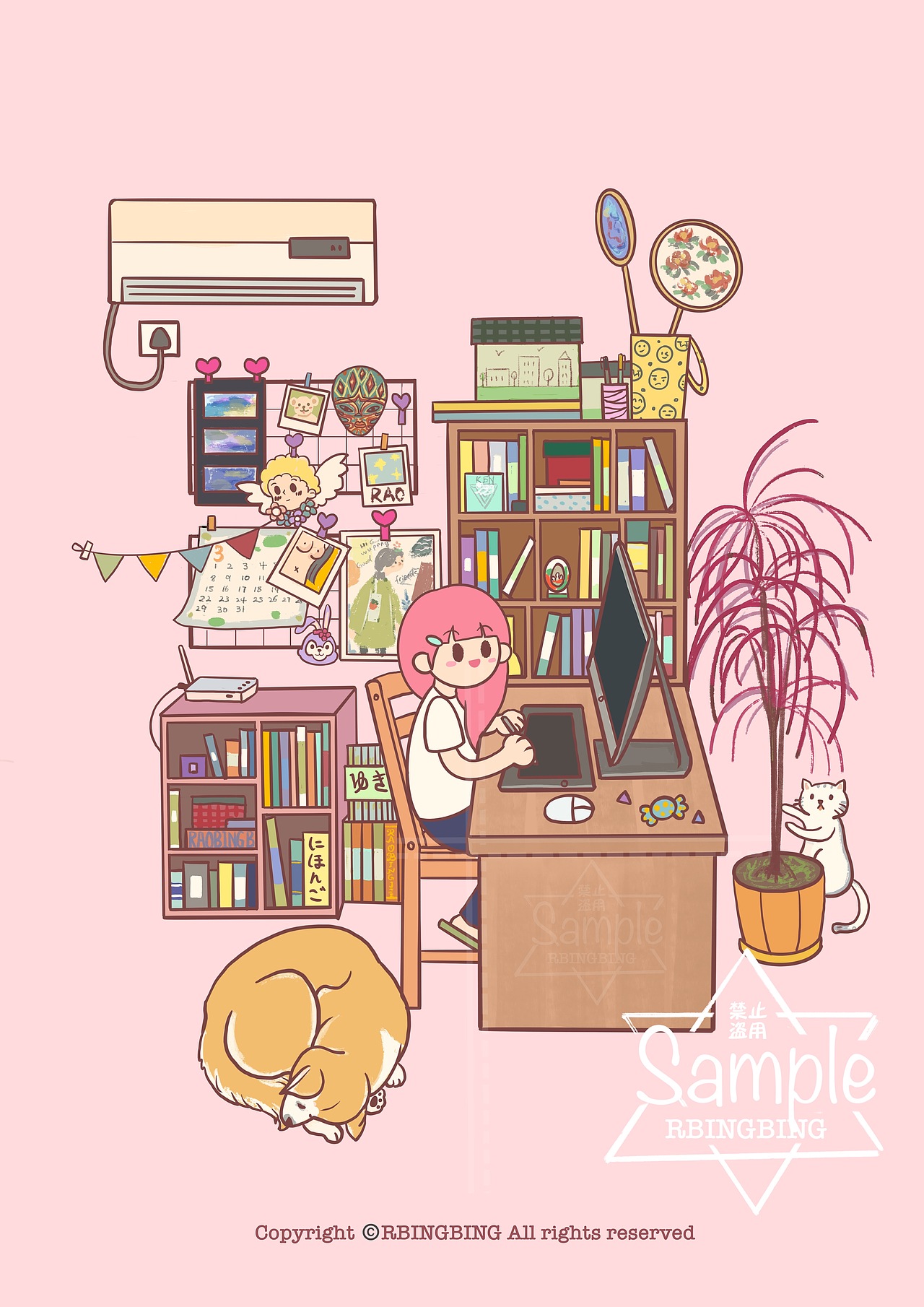 一个人的生活（图ZMjc4NjE0NTA4） - 商业插画 - 站酷设计师我家冰冰原创素材 - 站酷ZCOOL