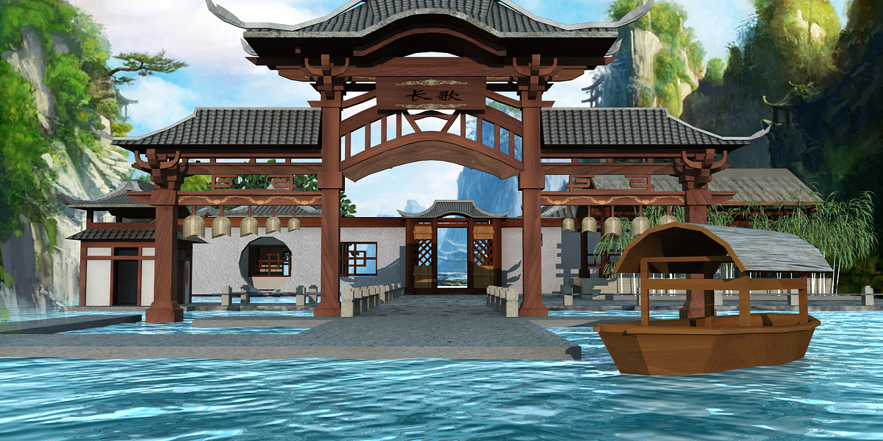 长歌门|三维|场景|空荡荡 - 原创作品 - 站酷 (zcool)