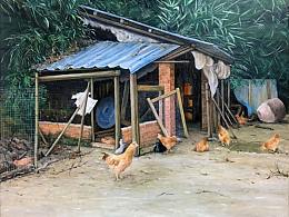 乡间油画作品