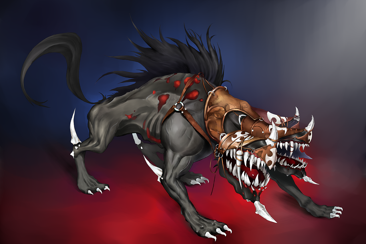 boss领主:三头地狱犬绝密区域副本时空之门地区【dnf】汕头/插画师/5