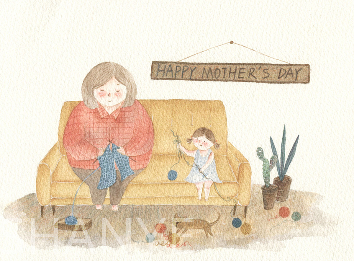 《大山里的小诗人》插画稿