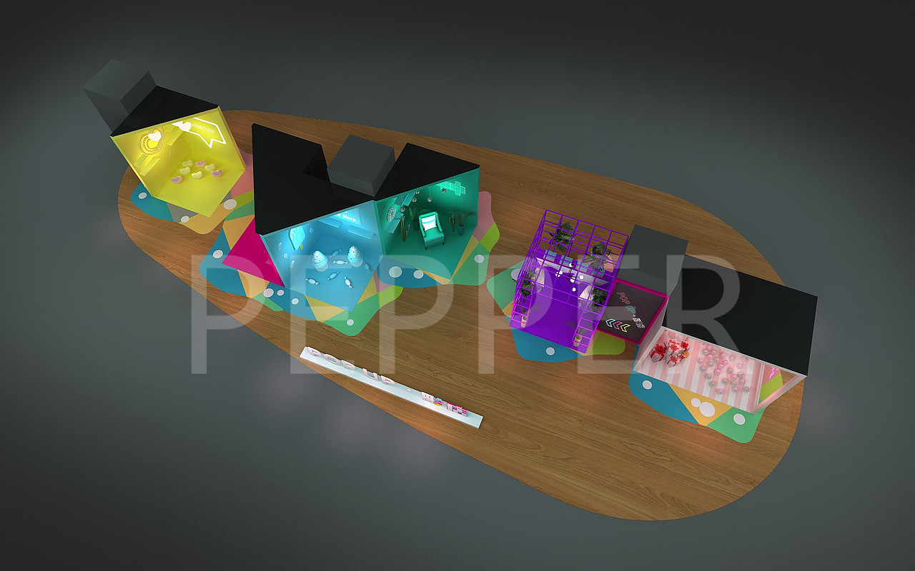 POP彩店 商场中庭 美陈（图ZMjE0MDczNjU2） - 其他三维 - 站酷设计师pepper1110原创素材 - 站酷ZCOOL