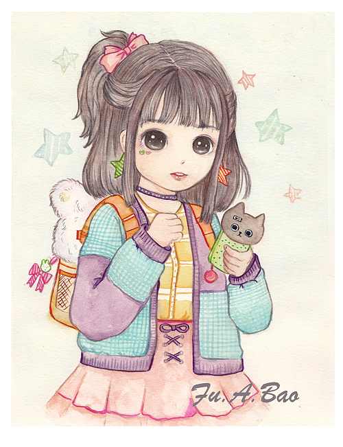 春暖花开画萌妹儿（图ZNzgxNDY1MTY=） - 商业插画 - 站酷设计师福阿包原创素材 - 站酷ZCOOL