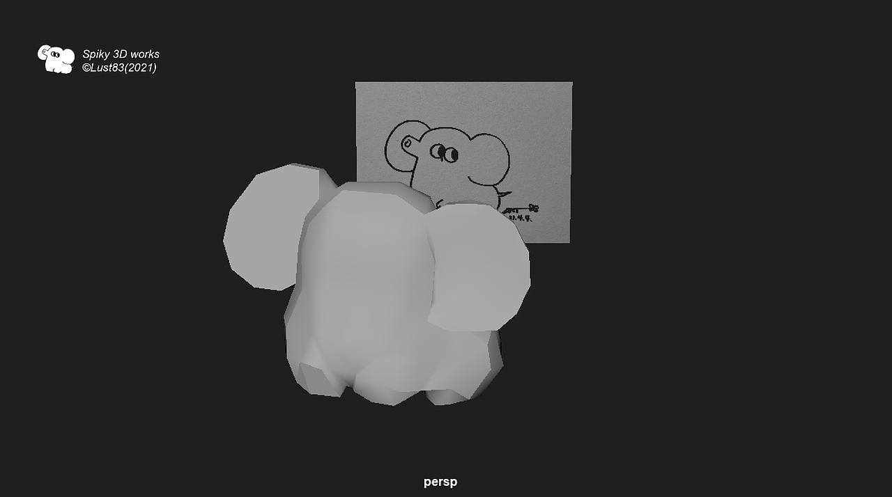 Spiky 3D:小象小刺球模型制作过程