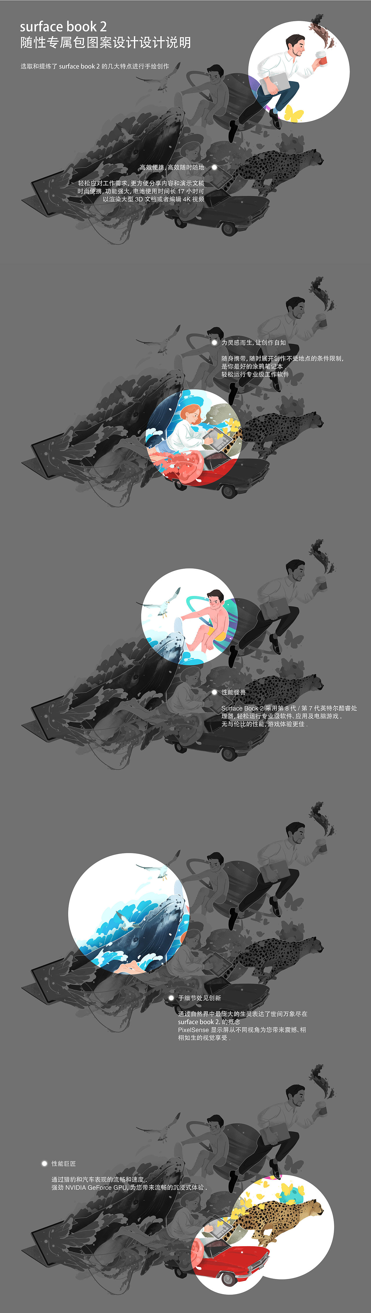 surface book 2 随性专属包图案设计