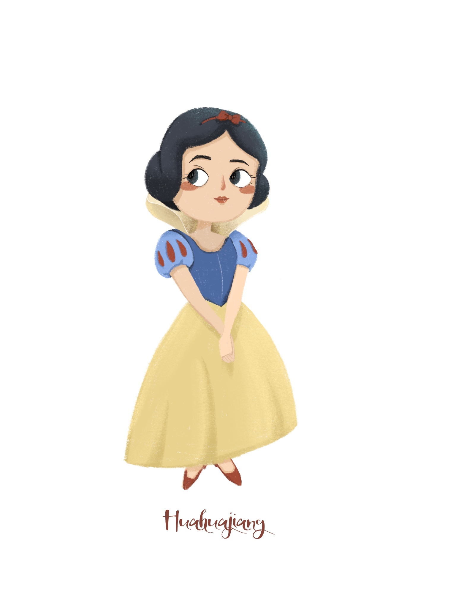 【原创插画 迪士尼公主-圆脸系列】