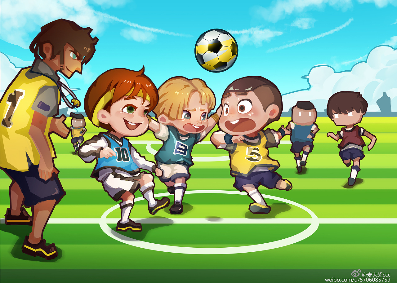 足球插画|插画|儿童插画|设绘之家 - 原创作品 - 站酷 (ZCOOL)