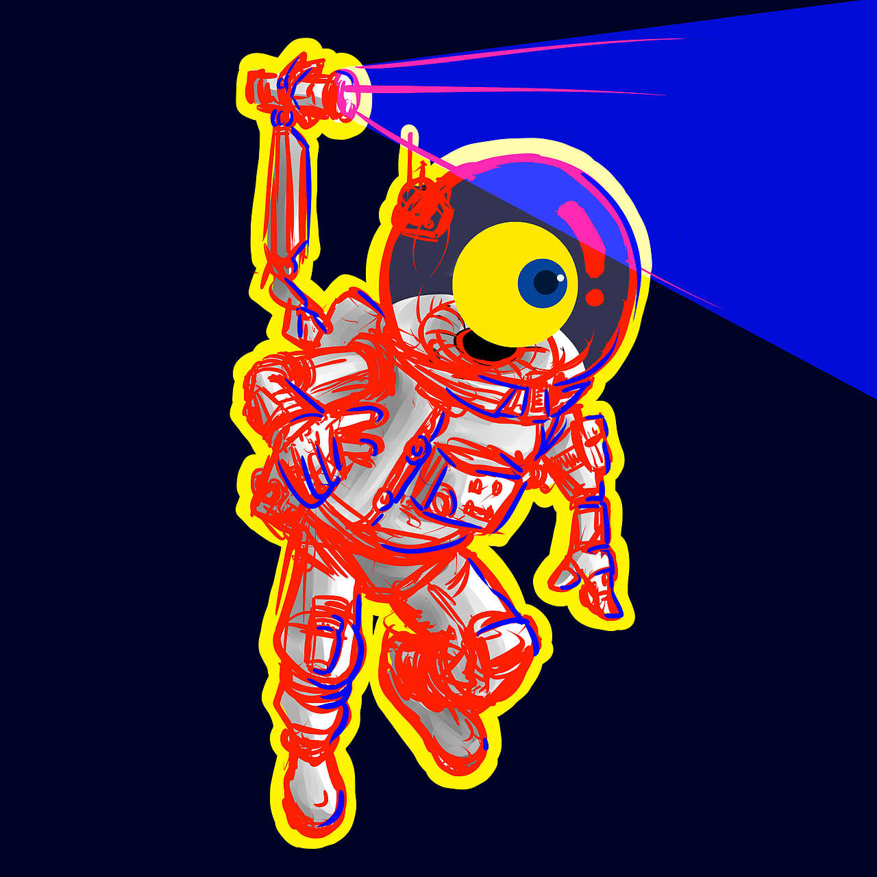 宇航员（图ZODU2OTg1ODQ=） - 创作习作 - 站酷设计师笔梦墨影原创素材 - 站酷ZCOOL