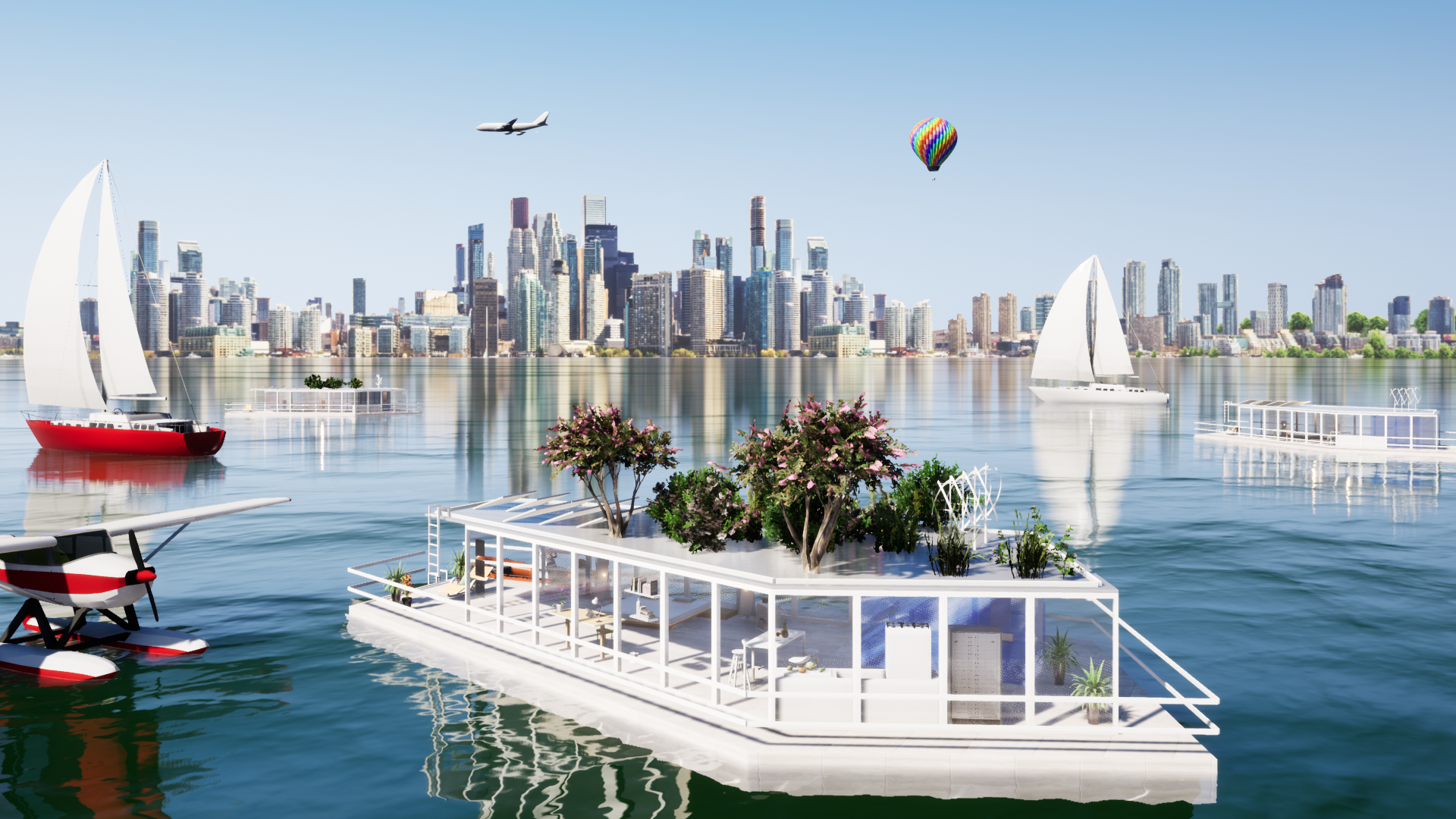 水上住宅 漂浮社区 概念设计|空间|建筑设计|youcall911_原创作品