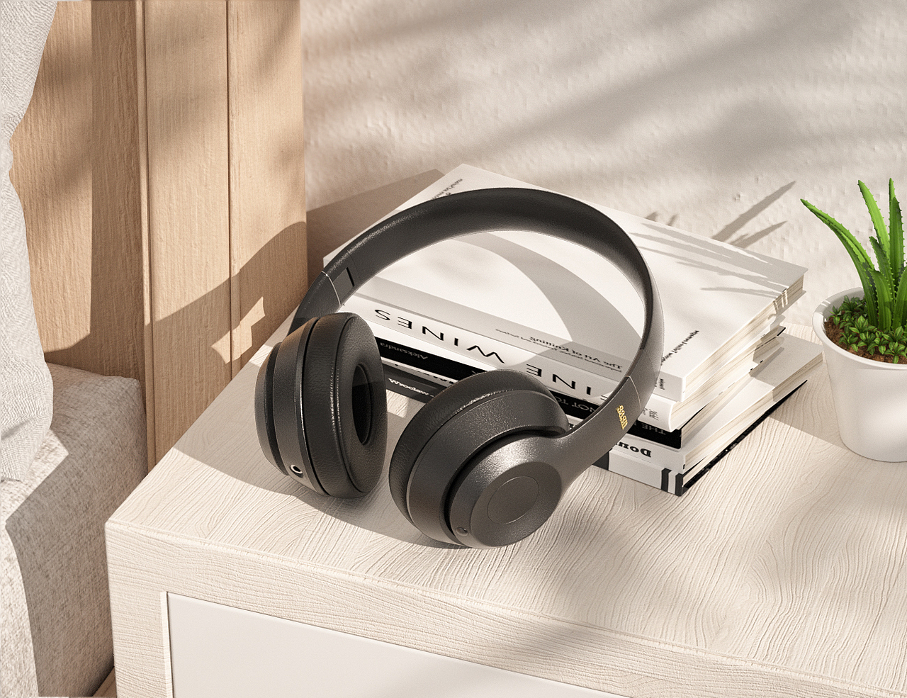 头戴式耳机渲染