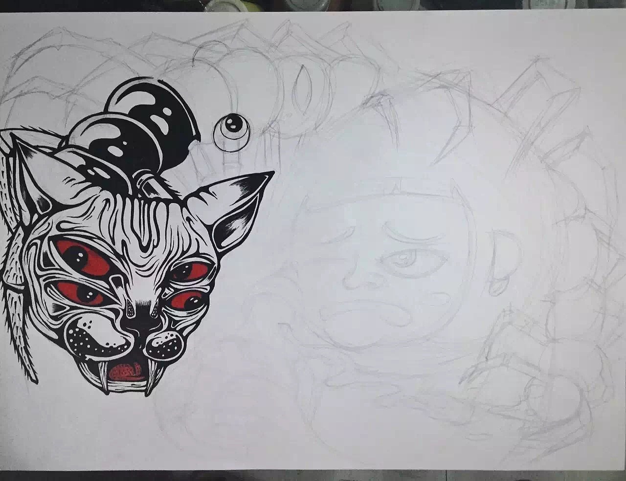 我的道教黑白红（图ZMzU3NDYzODA=） - 新锐潮流插画 - 站酷设计师saycr原创素材 - 站酷ZCOOL