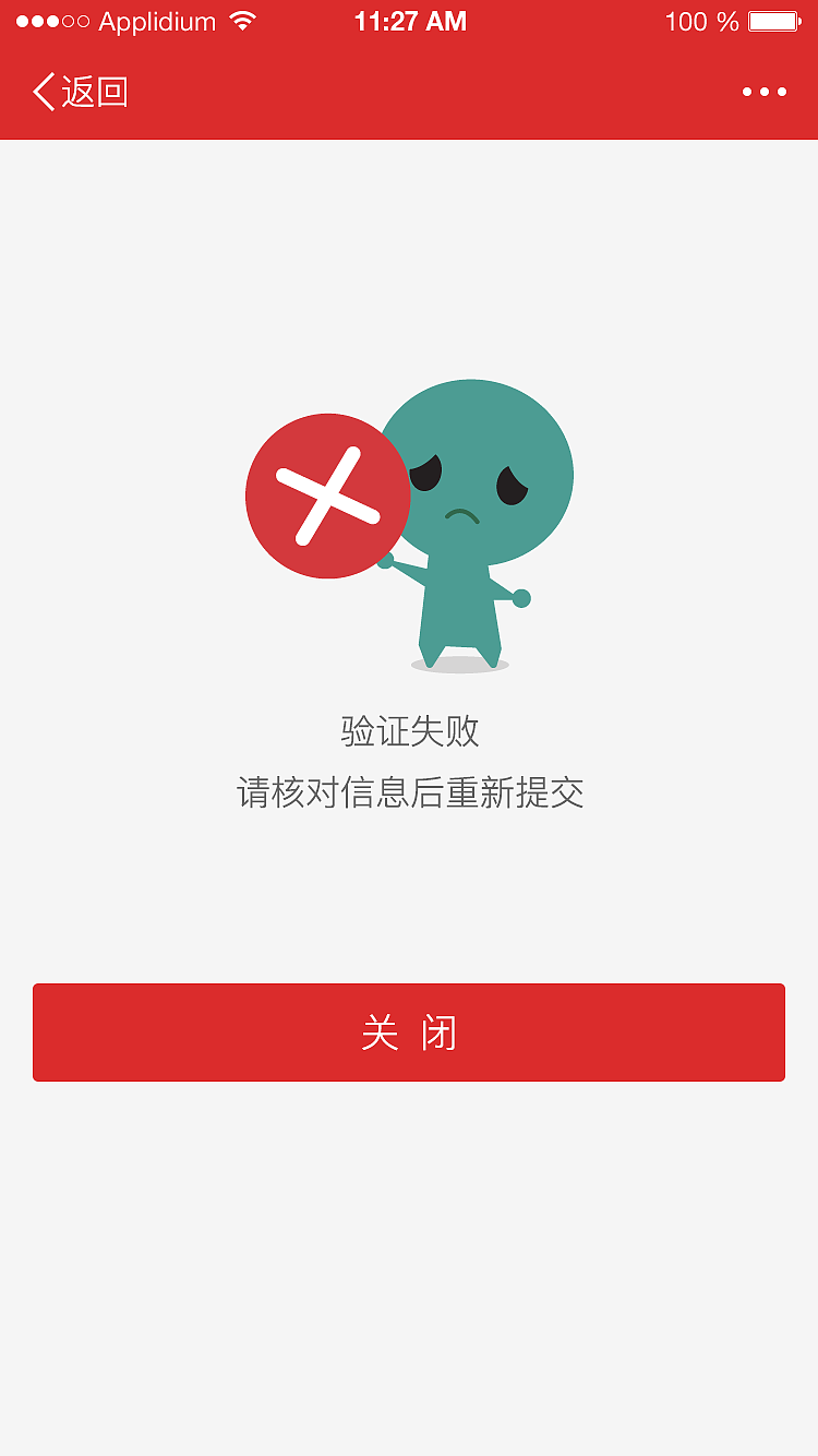 理财app验证状态-成功,失败,审核