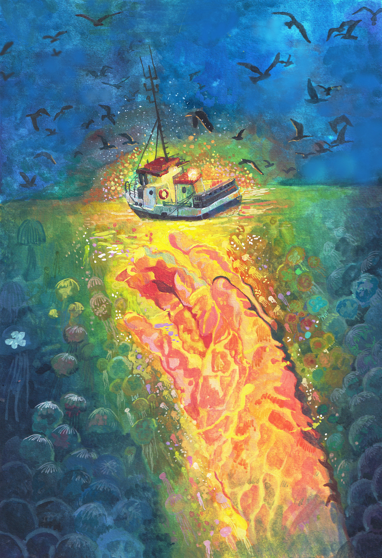 当·一艘船沉入海底