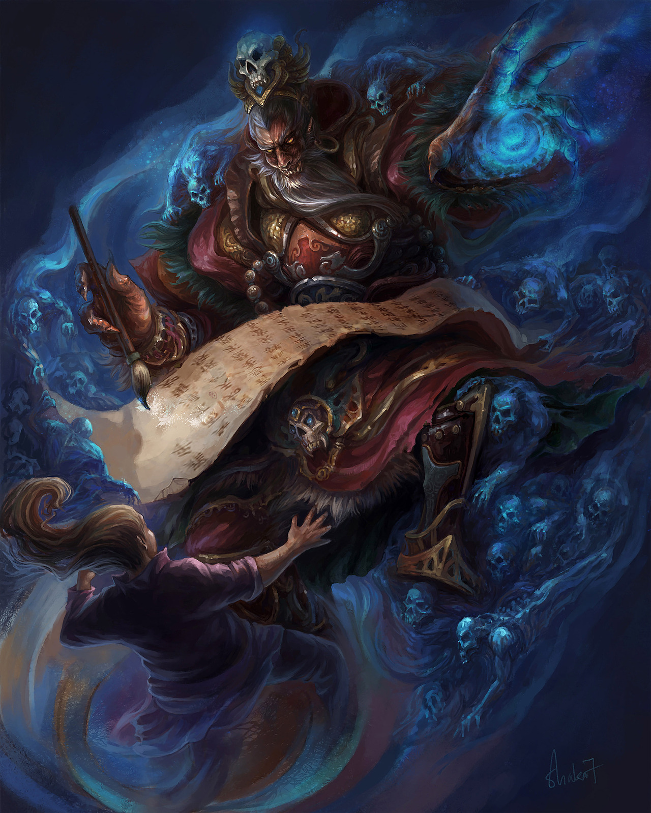 阎罗王|插画|商业插画|画画狗洛痕_原创作品-站酷zcool