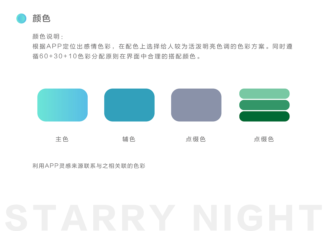 STARRY NIGHT APP界面设计
