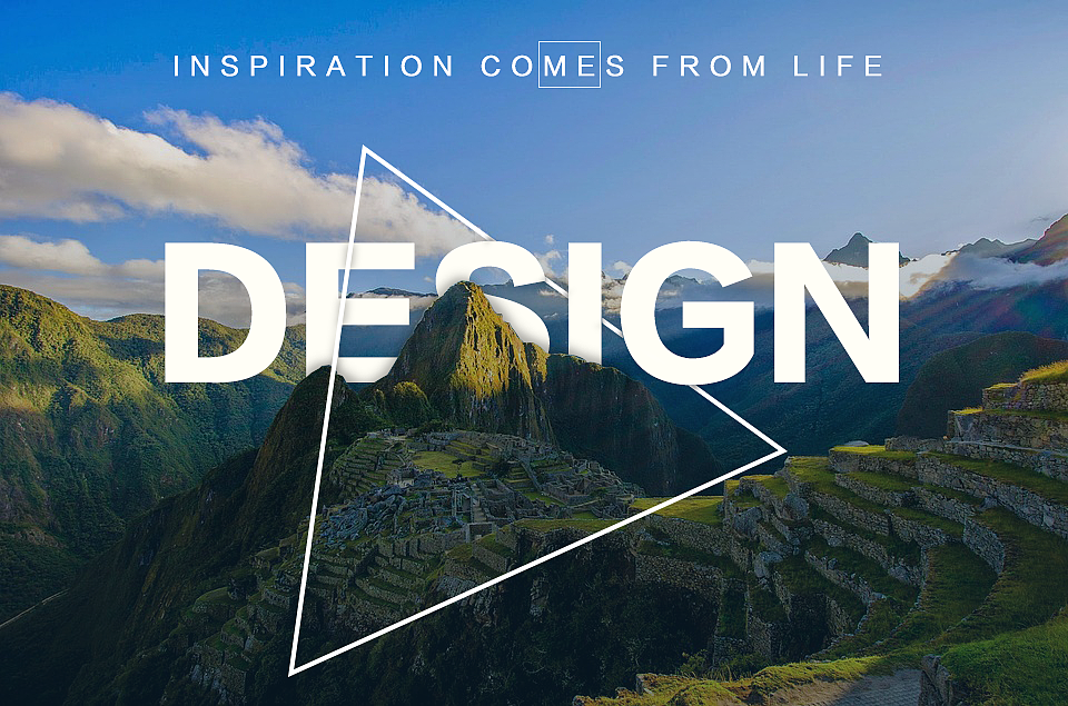 蒙版文字叠加效果海报