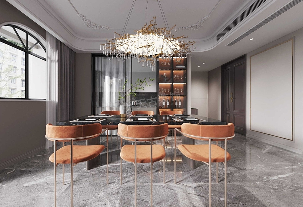 江山樾洋房大平层装修,现代简约风格设计意境图