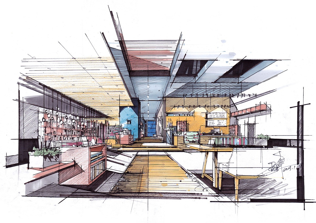 杜健室内手绘作品卓越手绘