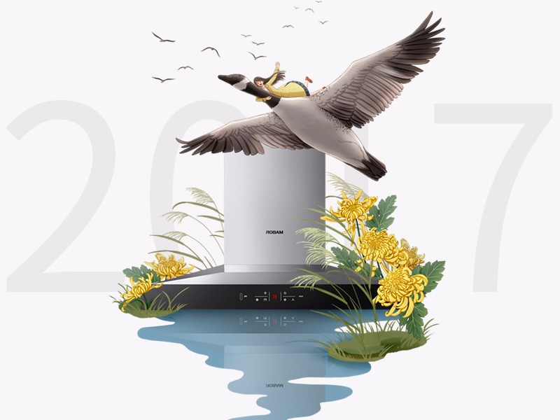 全年中国24节气与厨电品牌深度结合创意海报