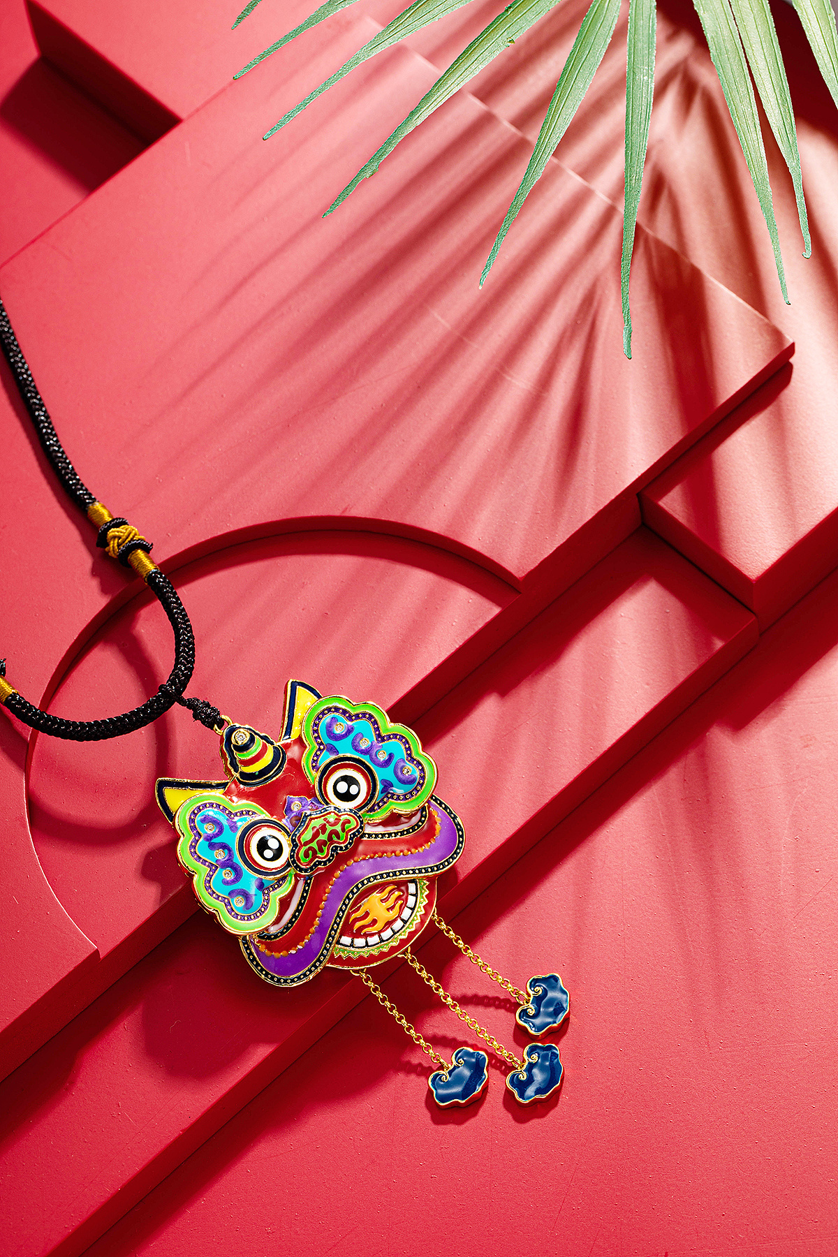 国潮 车挂 中国风 醒狮 项链 狮子 车挂 项链