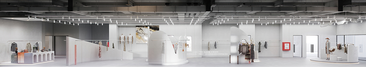 服装办公空间表现