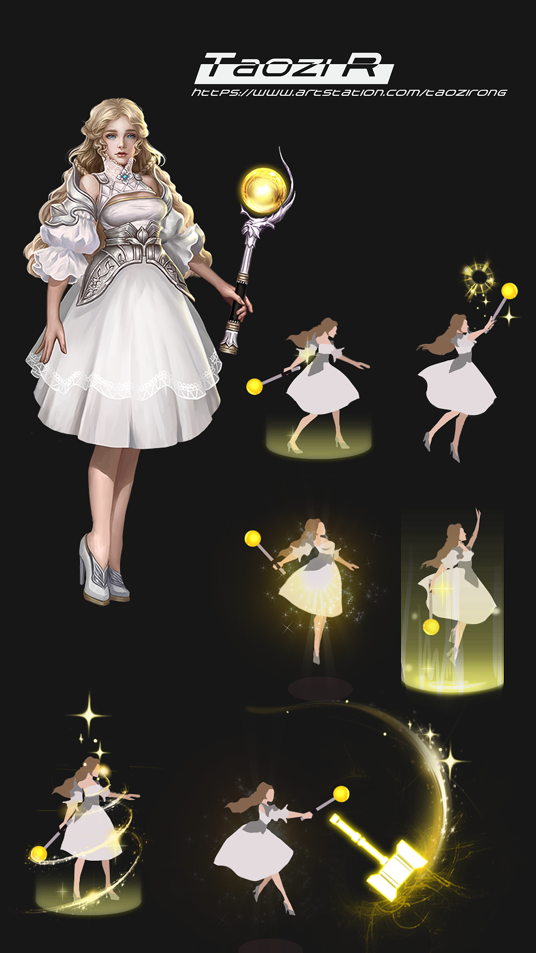 欧美写实风格RPG游戏人物原画+技能绘制+技能释放设计（图ZMTMyOTc0OTAw） - 游戏原画 - 站酷设计师小吱桃桃原创素材 - 站酷ZCOOL