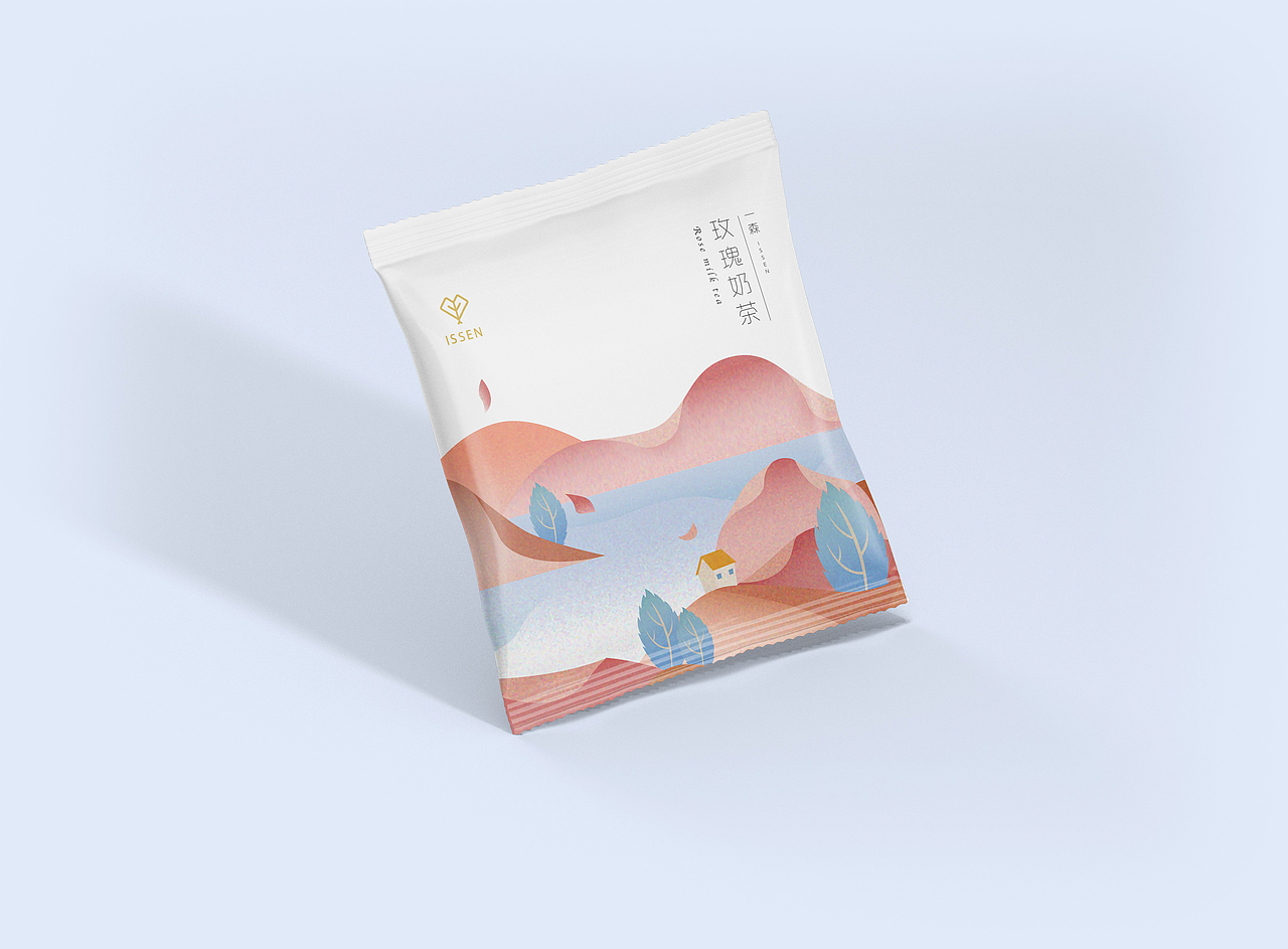 一森 玫瑰奶茶包装设计