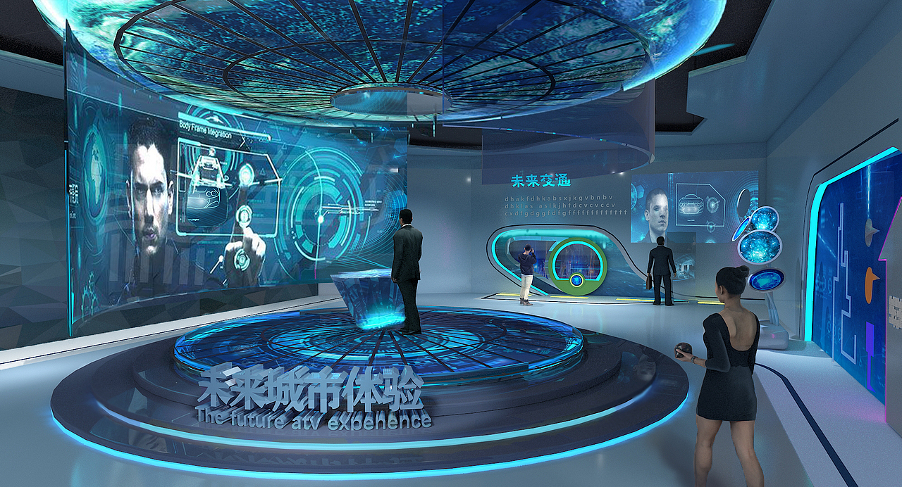 蓝色科技未来城市体验（图ZMTc3MTQxNzA0） - 其他空间 - 站酷设计师非洲美臀原创素材 - 站酷ZCOOL