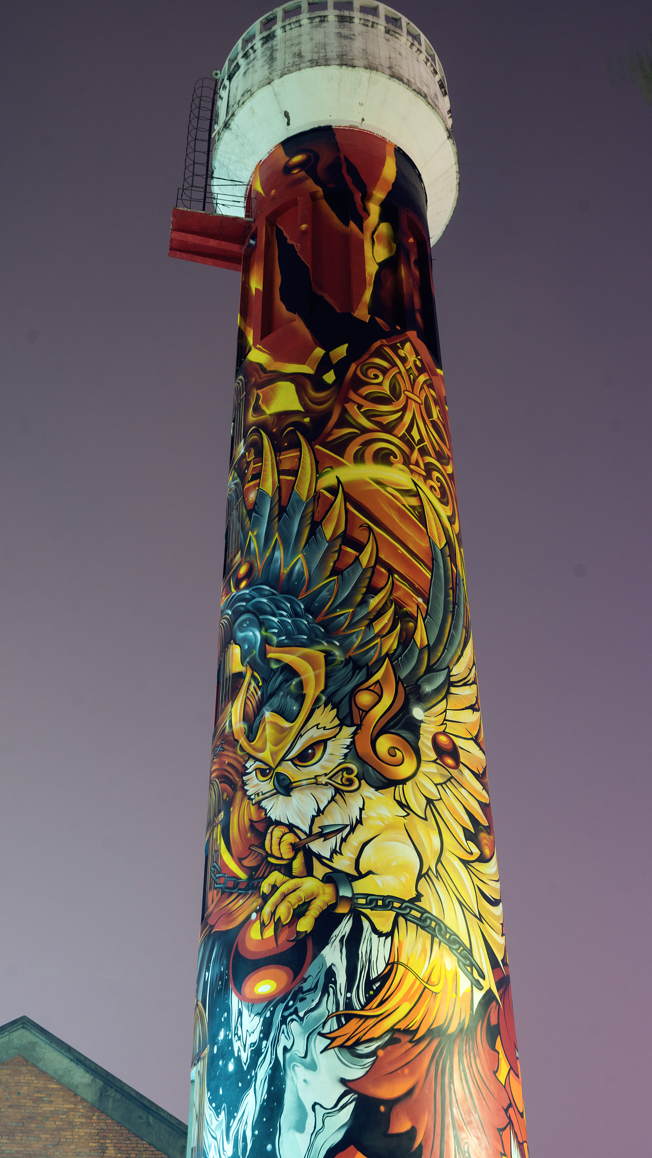 MTS涂鸦团队-如何将一座33米高的水塔变成知名地标建筑（图ZMjE4OTYzNDUy） - 艺术插画 - 站酷设计师MTS_GRAPHIC原创素材 - 站酷ZCOOL